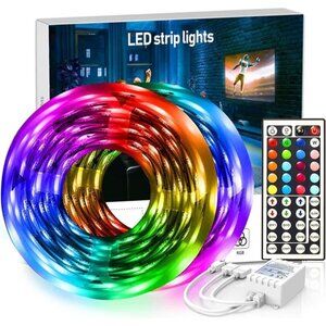 Led Strip Lights 32.8 ft RGB Color Changing Lights Strip for Bedroom, Desk